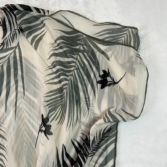 Kona Sol Tropical Print Sheer Kaftan Beach Cover Up - Picture 6 of 16